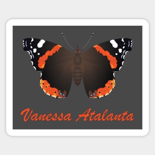 Vanessa Atalanta - with an inscription Sticker